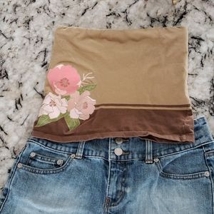 J Crew Strapless Top with Shelf Bra